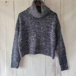 Lou & Grey LOFT Chunky Cowl Neck Knit Sweater, Women’s L, Blue, EUC